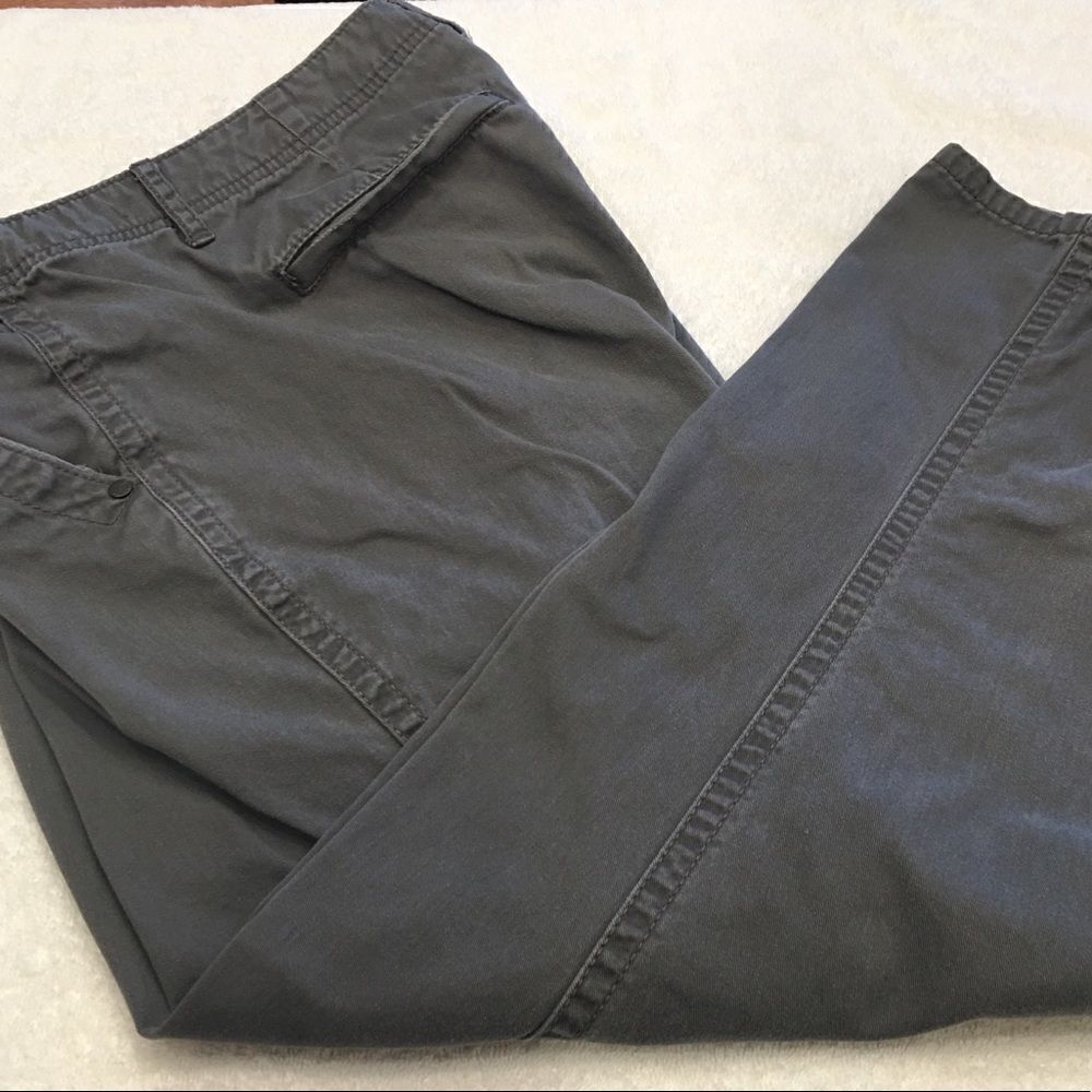 Elle size 16 gray pants 100% cotton straight leg